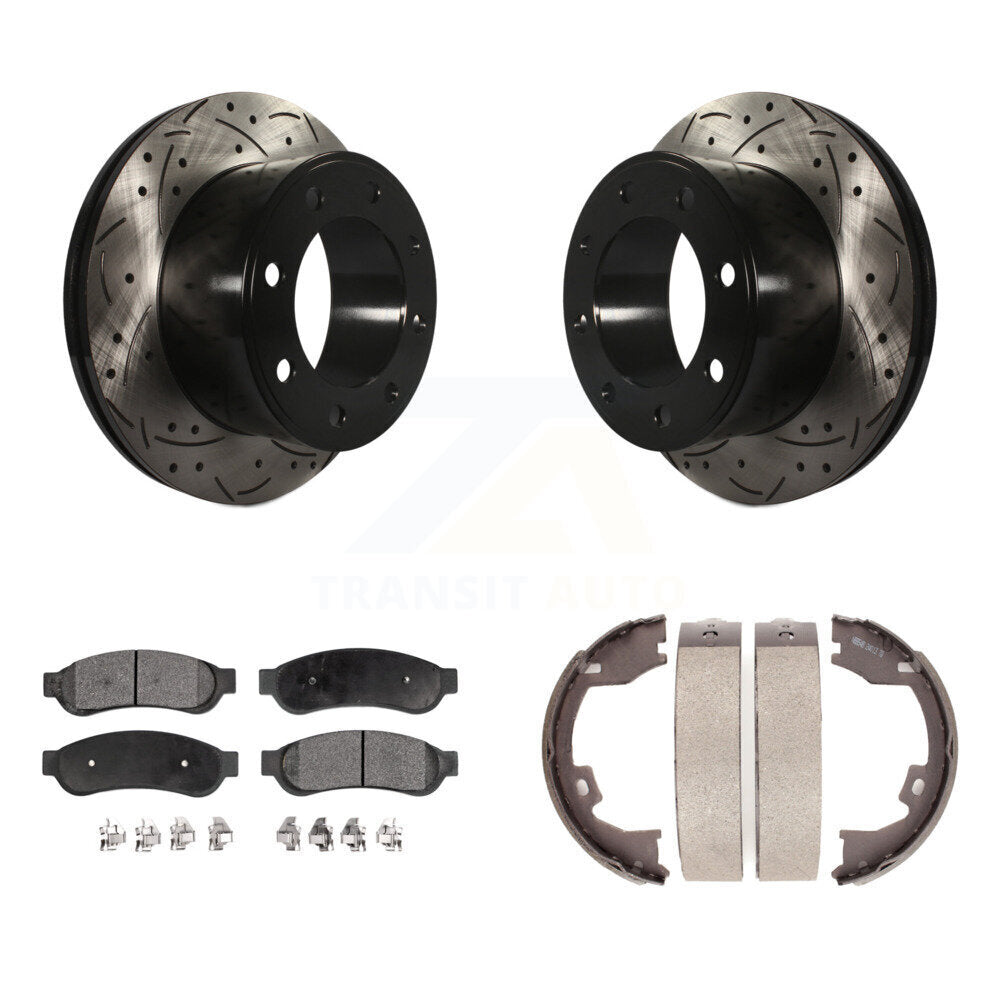 Performance Upgrade Brake Kit For 2008 Ford F-250 Super Duty RWD. With Single Rear Wheels Transit Auto