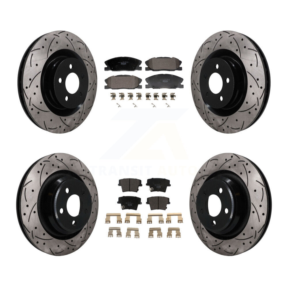 Performance Upgrade Brake Kit For 2015 Dodge Charger R/T Scat Pack and with RWD and 6.4L. With 370mm Diameter Front Rotor KDT-101846 Transit Auto