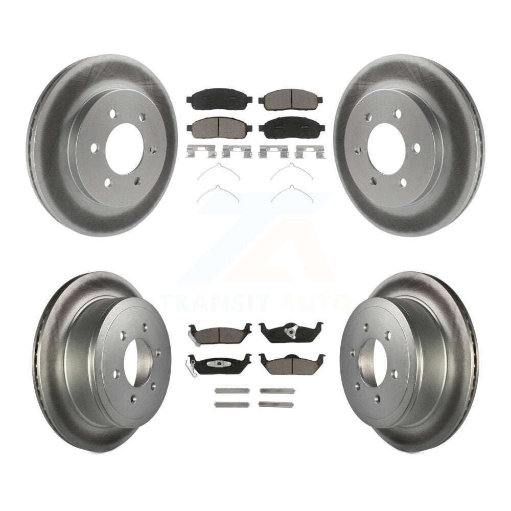 Coated Upgrade Brake Kit For 2004 Ford F-150 4WD. With 6 Lug Wheels and 11th Digit Of Vin Is K, N, or F KGC-101363 Transit Auto
