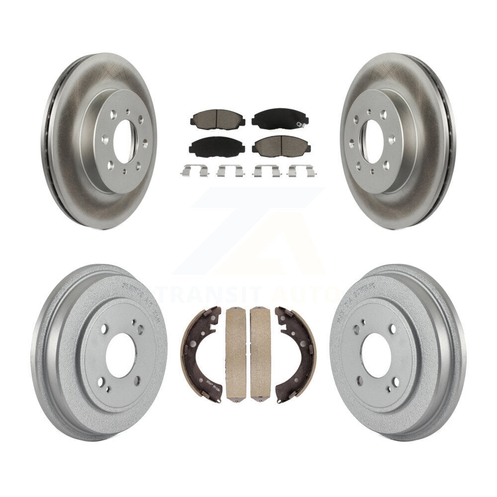Coated Upgrade Brake Kit For 2004 Honda Civic DX/Value Package/HX and with Coupe KGC-101980 Transit Auto