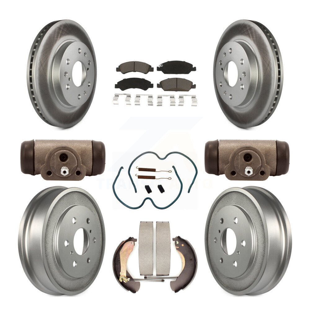 Coated Upgrade Brake Kit For 2005 Chevrolet Silverado 1500 Crew Cab Pickup and with Drum rear brakes. With 7000 Lb GVW KGC-102090 Transit Auto