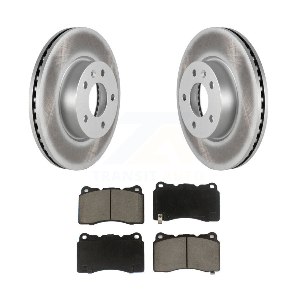 Coated Upgrade Brake Kit For 2019 Cadillac ATS Base. Without Brembo Brakes and Without Slotted Brake Rotors KGF-102762 Transit Auto