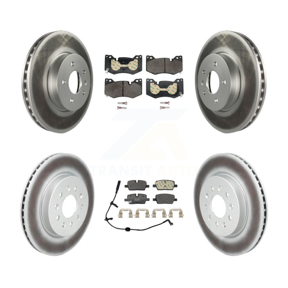 Coated Upgrade Brake Kit For 2020 Cadillac CT4 With 4 Piston Front Caliper and With 321mm Diameter Front Rotor KGF-104031 Transit Auto
