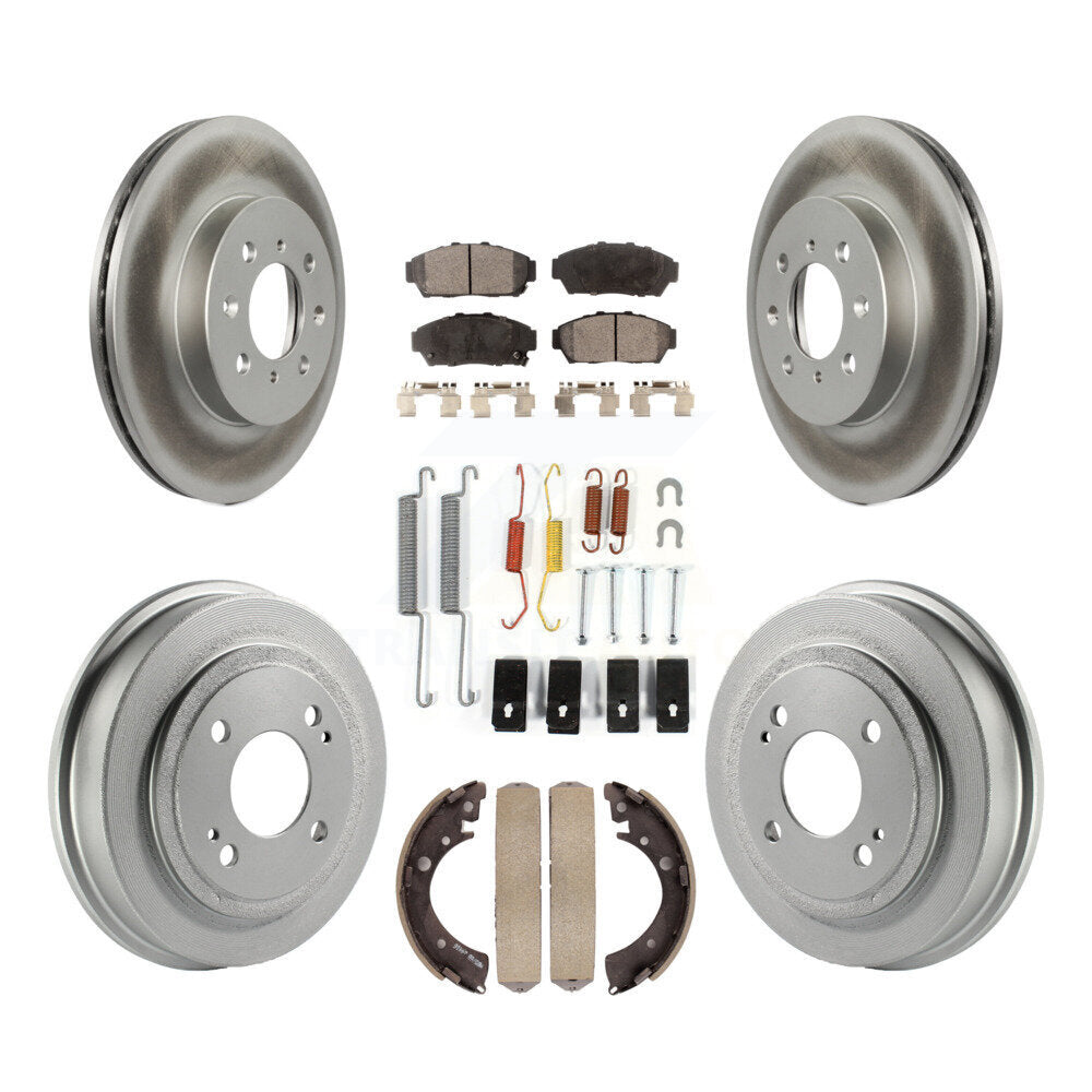 Coated Upgrade Brake Kit For 1994 Honda Civic EX and with Sedan and Automatic transmission and 4-Wheel ABS KGT-101810 Transit Auto