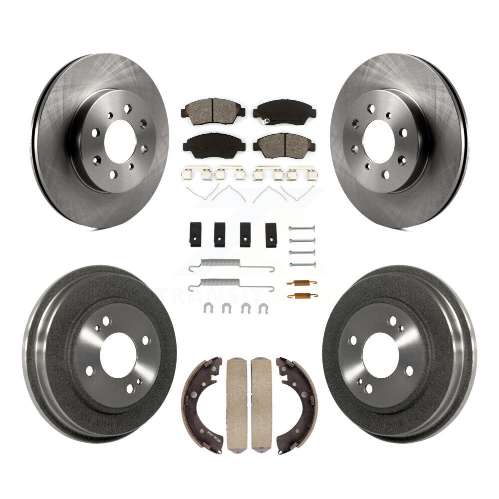 Standard Brake Kit For 2005 Honda Civic Si and with Coupe and 1.7L and Drum rear brakes. With 4 Lug Wheels K8S-103697 Transit Auto