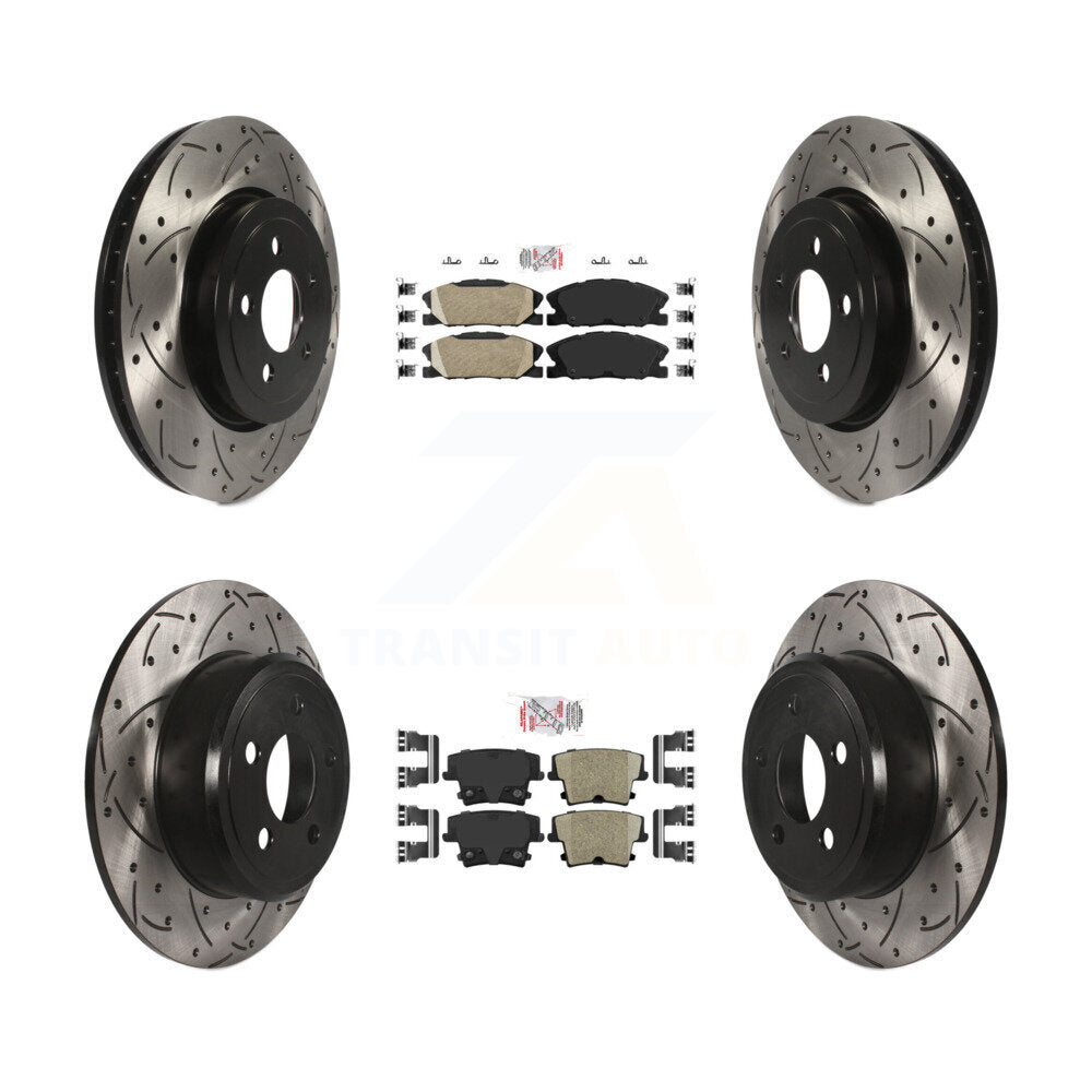 Performance Upgrade Brake Kit For 2015 Dodge Charger Pursuit and with RWD and 3.6L. With 345mm Diameter Front Rotor KDA-102946 Transit Auto