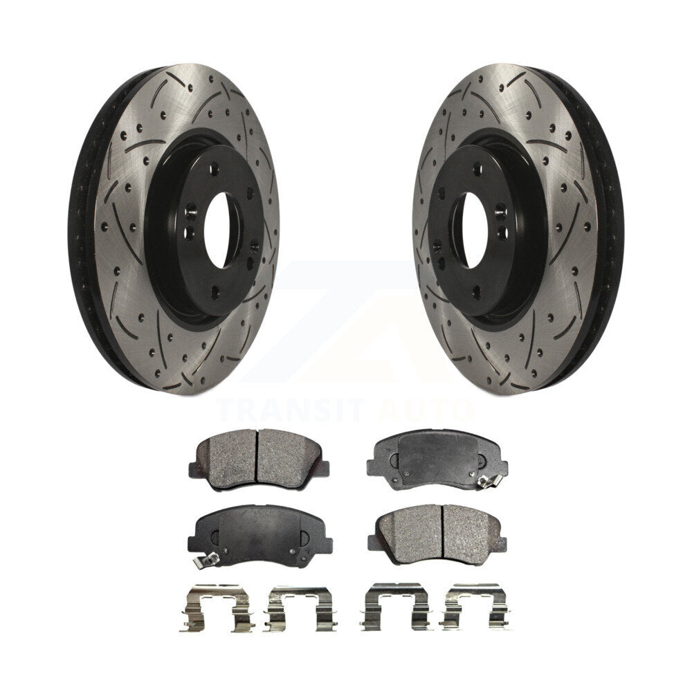 Performance Upgrade Brake Kit For 2014 Kia Forte With 300mm Diameter Front Rotor KDT-100312 Transit Auto
