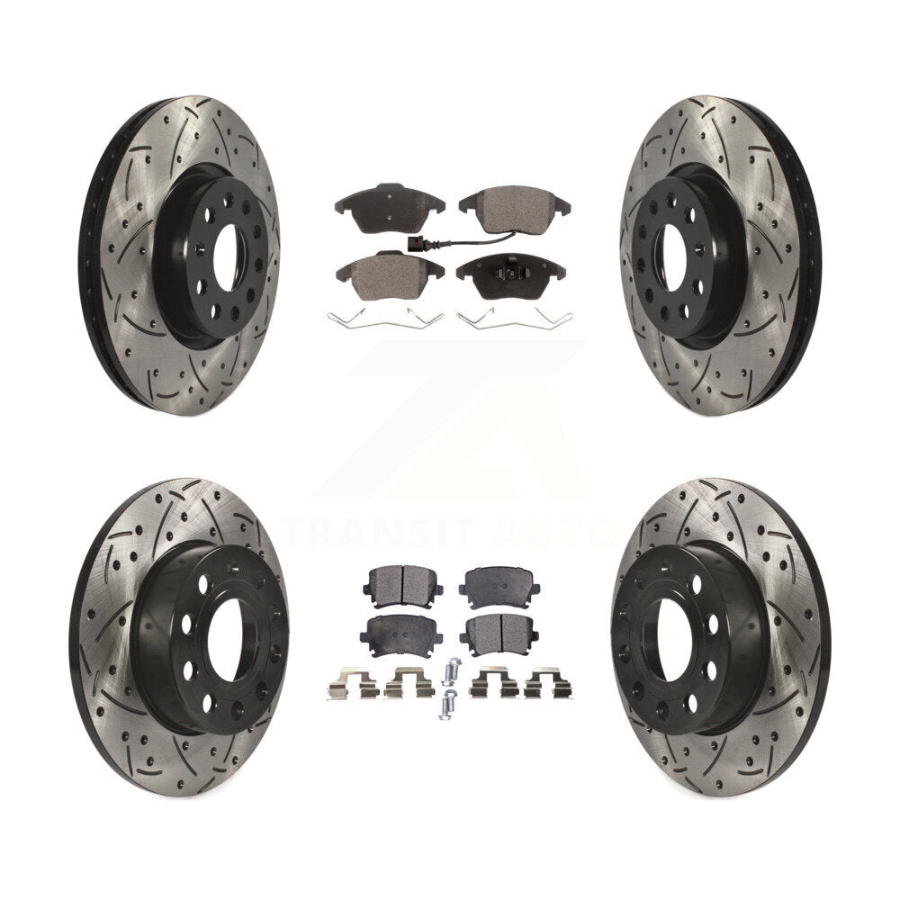 Performance Upgrade Brake Kit For 2007 Volkswagen Rabbit With 312mm Diameter Front Rotor KDT-100300 Transit Auto