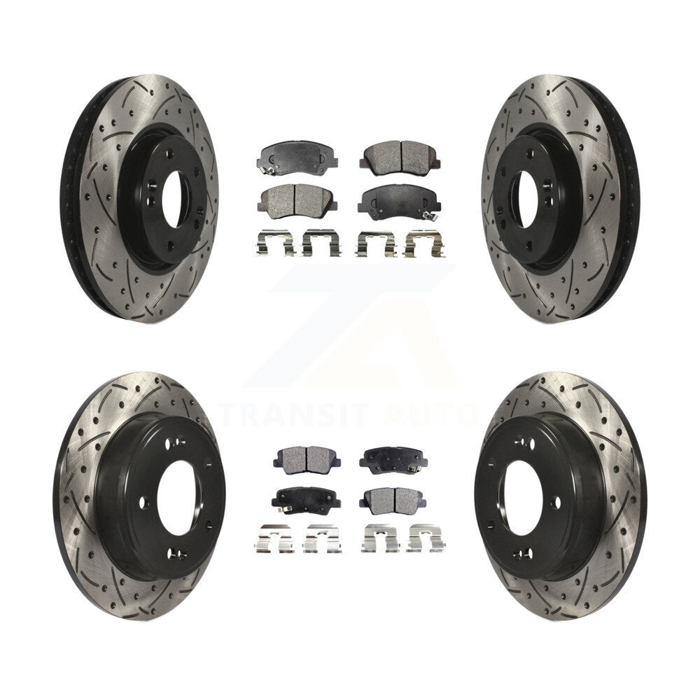 Performance Upgrade Brake Kit For 2014 Kia Forte With 300mm Diameter Front Rotor KDT-100312 Transit Auto