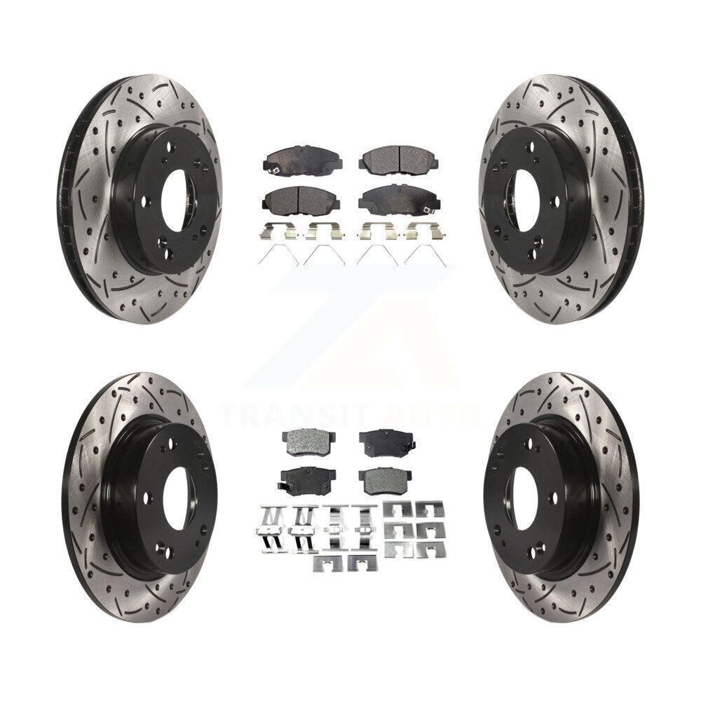 Performance Upgrade Brake Kit For 2014 Honda Civic LX and with Manual transmission KDT-100387 Transit Auto