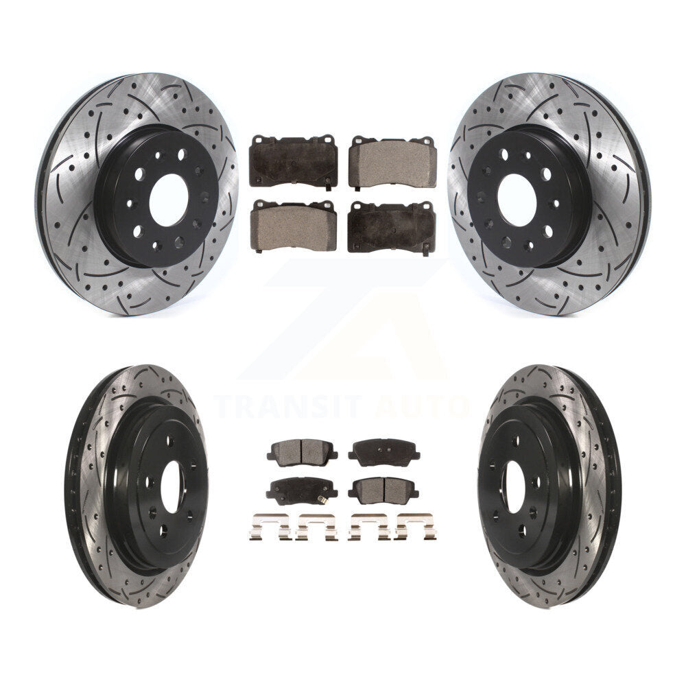 Performance Upgrade Brake Kit For 2015 Cadillac CTS Premium/Luxury/Performance and with 3.6L. With 17" Factory Wheels KDT-100661 Transit Auto