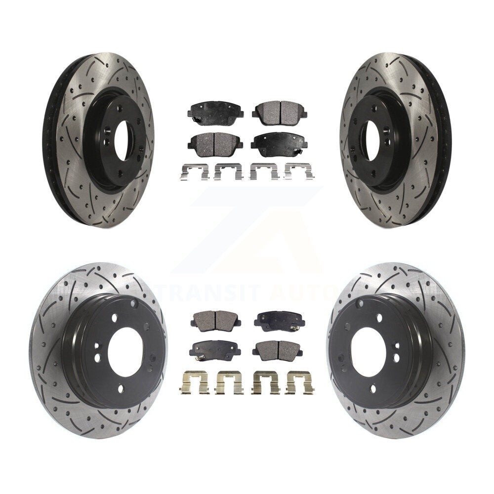 Performance Upgrade Brake Kit For 2015 Kia Optima 2.4L. With Manual Parking Brake KDT-100844 Transit Auto