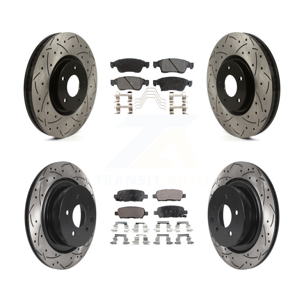 Performance Upgrade Brake Kit For 2008 INFINITI G35 With Single Piston Caliper KDT-100849 Transit Auto