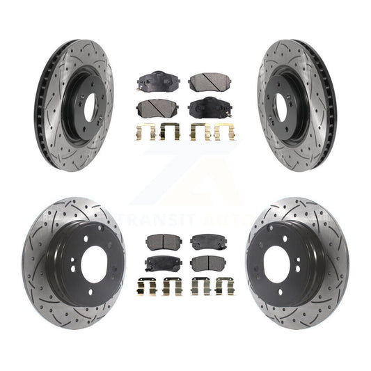 Performance Upgrade Brake Kit For 2015 Kia Cadenza With Manual Parking Brake KDT-100870 Transit Auto