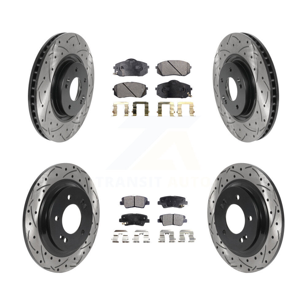 Performance Upgrade Brake Kit For 2014 Kia Cadenza With Electric Parking Brake KDT-100872 Transit Auto