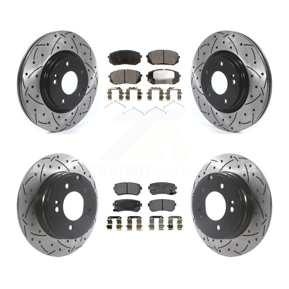 Performance Upgrade Brake Kit For 2015 Hyundai Sonata GAS engine. With Manual Parking Brake KDT-100895 Transit Auto