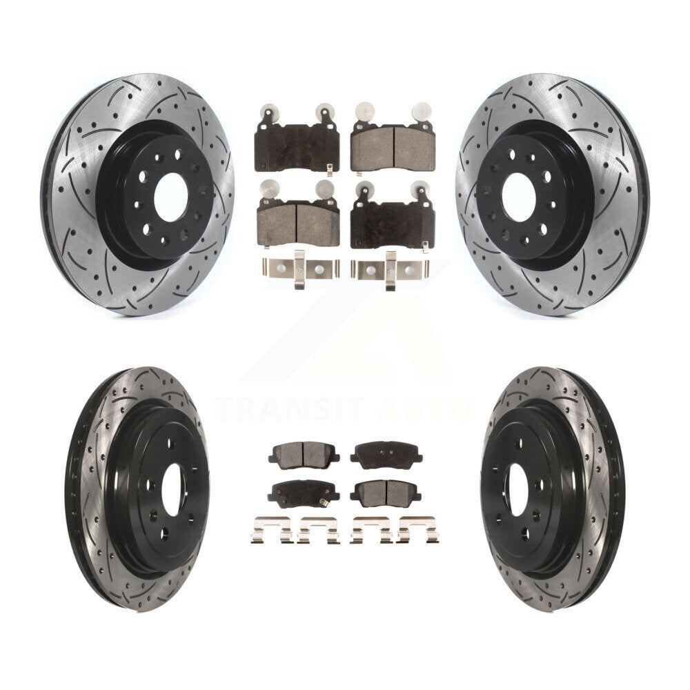 Performance Upgrade Brake Kit For 2015 Cadillac CTS Vsport/Vsport Premium and with 3.6L. With Performance Brake Lining KDT-101149 Transit Auto