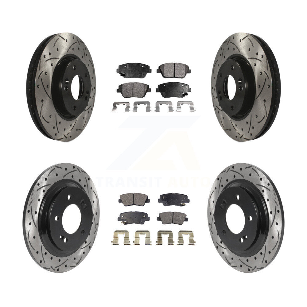 Performance Upgrade Brake Kit For 2015 Hyundai Sonata FULL HYBRID EV-GAS (FHEV) engine. With Electric Parking Brake KDT-101168 Transit Auto