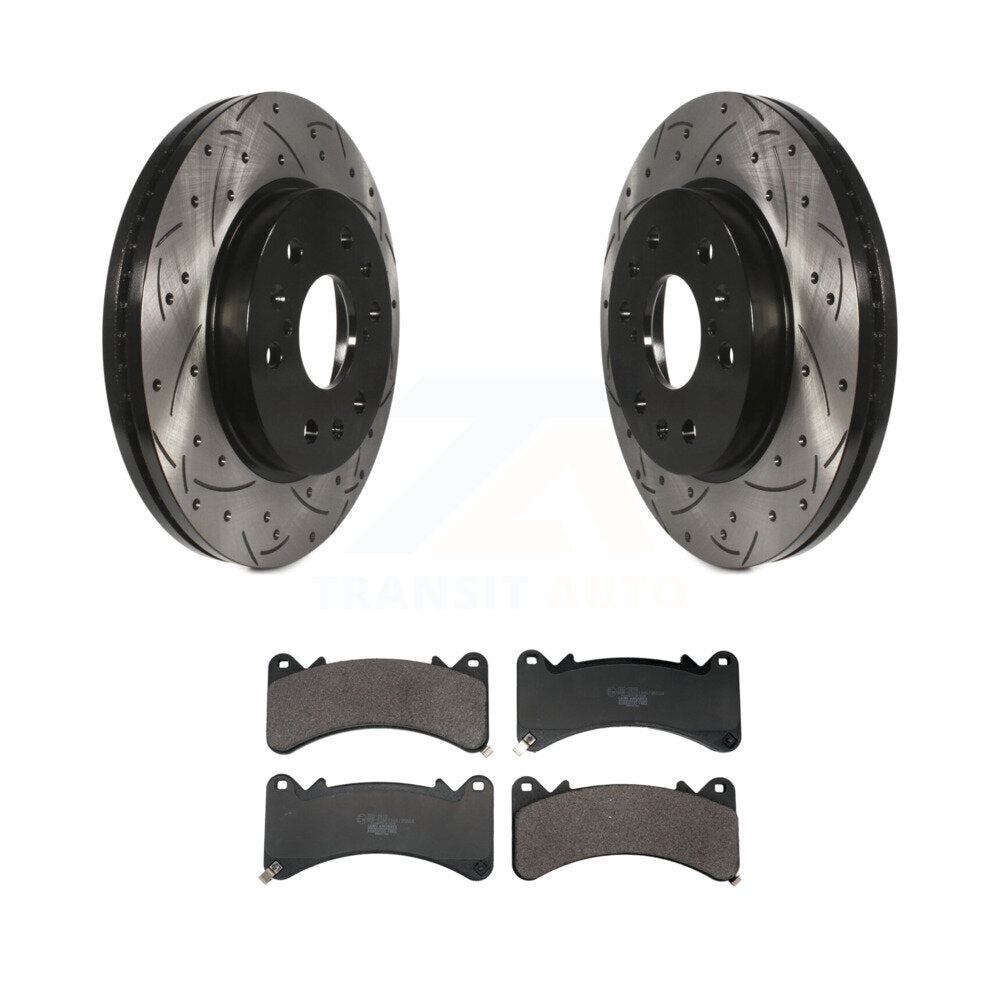 Performance Upgrade Brake Kit For 2015 Cadillac Escalade With 6 Piston Front Brembo Calipers KDT-101382 Transit Auto