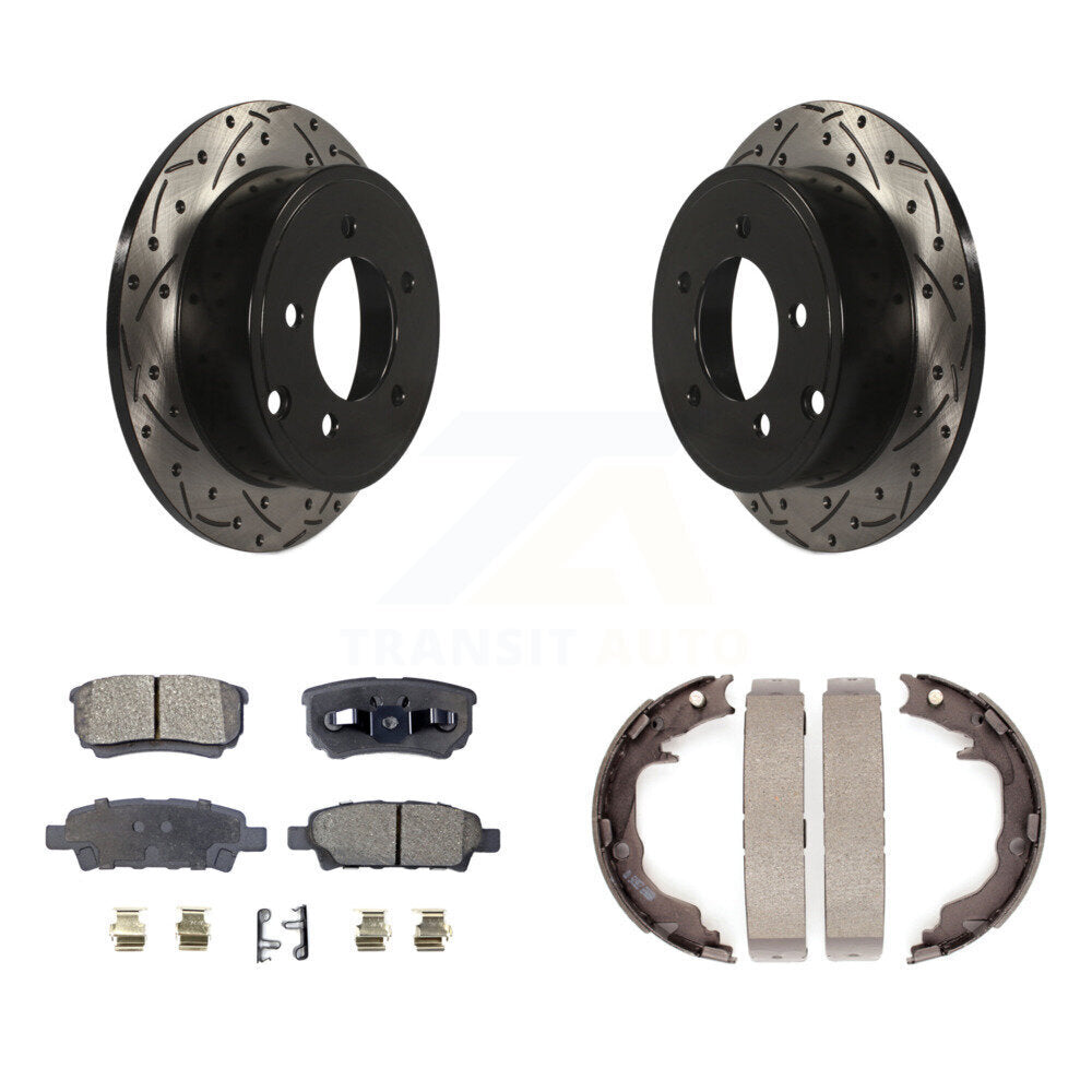 Performance Upgrade Brake Kit For 2007 Jeep Compass With 262mm Diameter Rear Rotor KDT-100260 Transit Auto