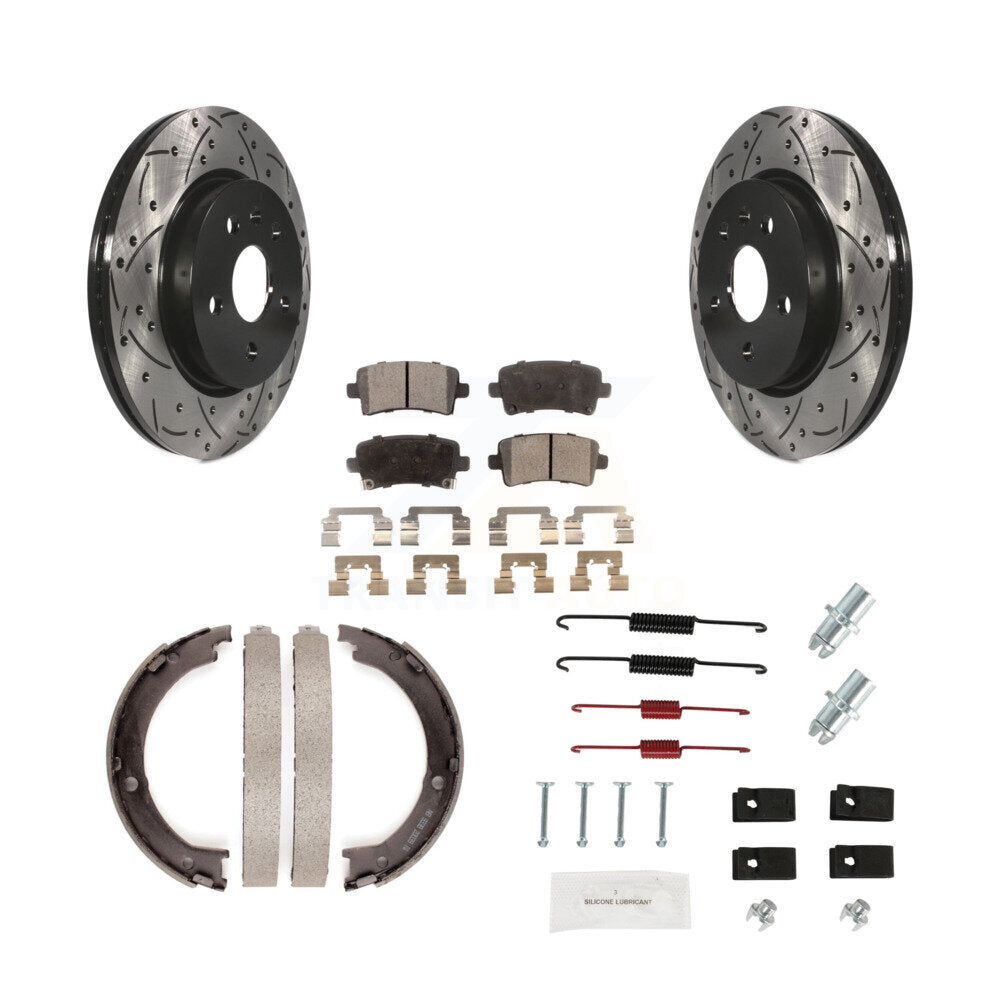 Performance Upgrade Brake Kit For 2014 Cadillac XTS Without Heavy Duty Brakes and With 5 Lug Wheels Transit Auto