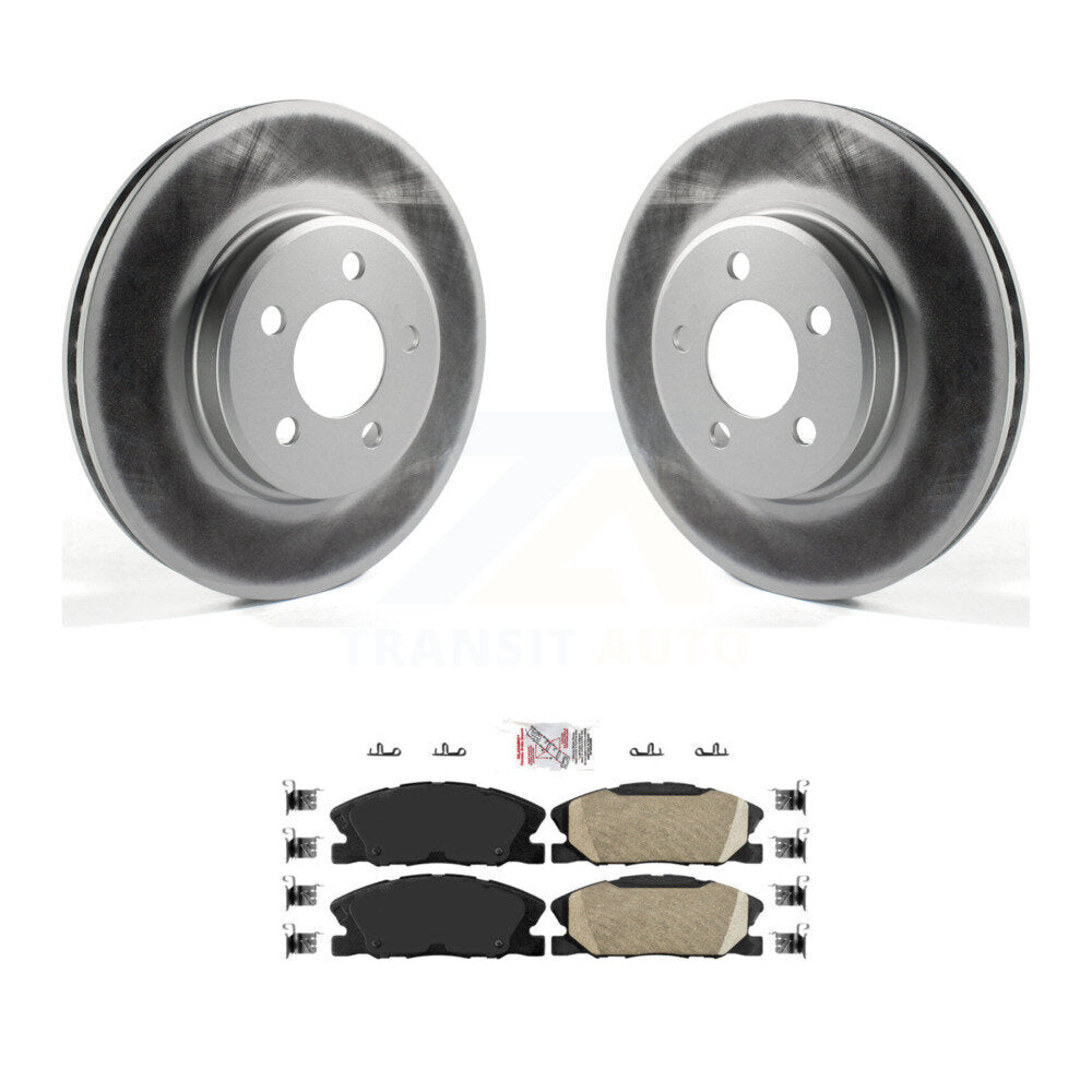 Coated Upgrade Brake Kit For 2017 Dodge Charger Pursuit and with RWD and 3.6L. With 320mm Diameter Front Rotor KGA-104972 Transit Auto