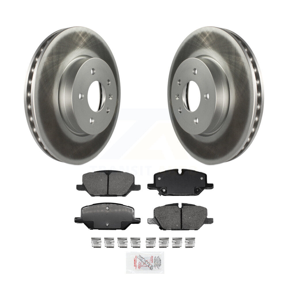 Coated Upgrade Brake Kit For 2023 Cadillac CT4 With 4 Piston Front Caliper and With 321mm Diameter Front Rotor KGF-104031 Transit Auto