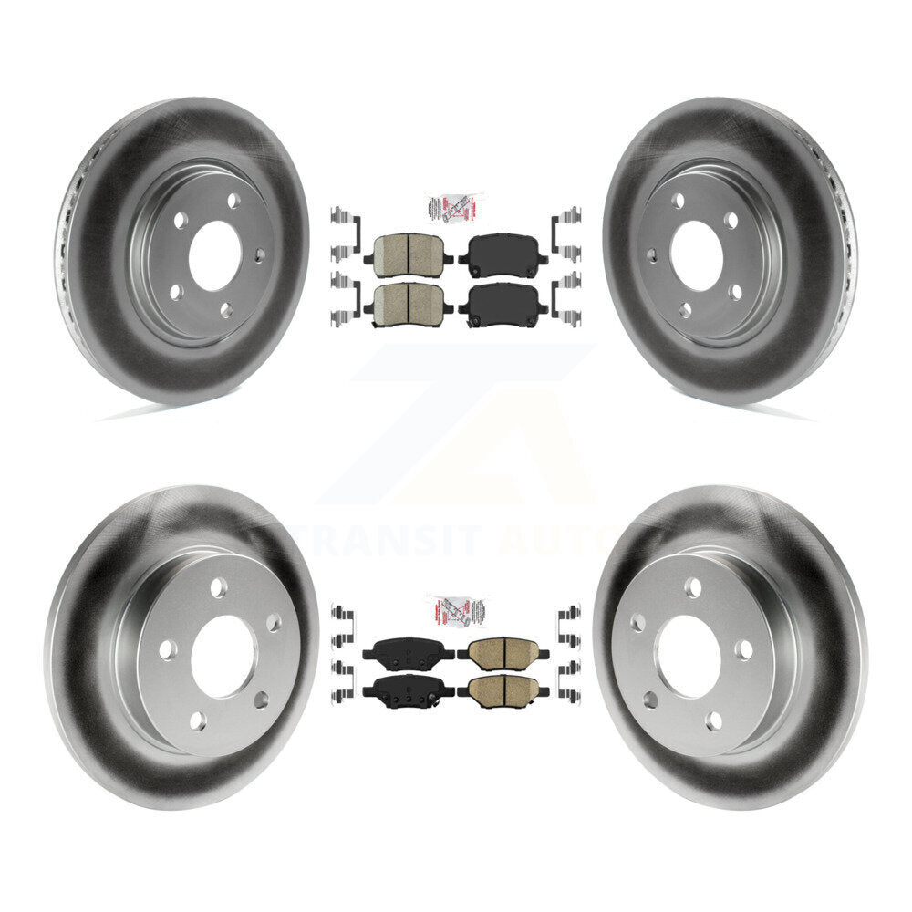 Coated Upgrade Brake Kit For 2005 Chevrolet Malibu Drum rear brakes. With 296mm Diameter Front Rotor KGA-102681 Transit Auto