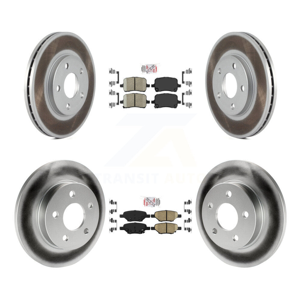 Coated Upgrade Brake Kit For 2004 Chevrolet Malibu Drum rear brakes. With 276mm Diameter Front Rotor KGA-102683 Transit Auto