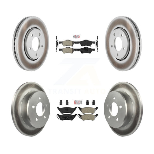 Coated Upgrade Brake Kit For 2003 Dodge Caravan Drum rear brakes and with Non-ABS KGA-105346 Transit Auto