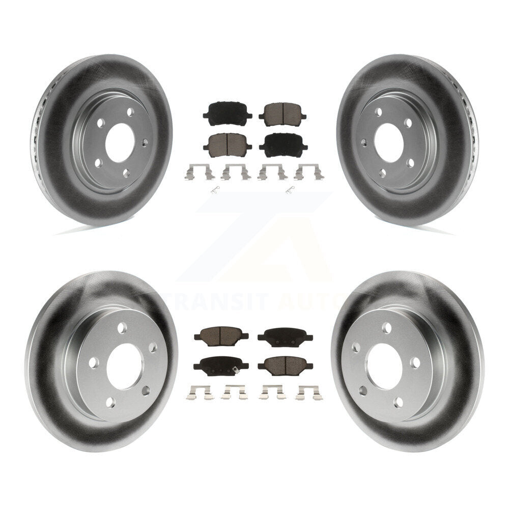 Coated Upgrade Brake Kit For 2005 Chevrolet Malibu Disc rear brakes. With 296mm Diameter Front Rotor KGC-100674 Transit Auto