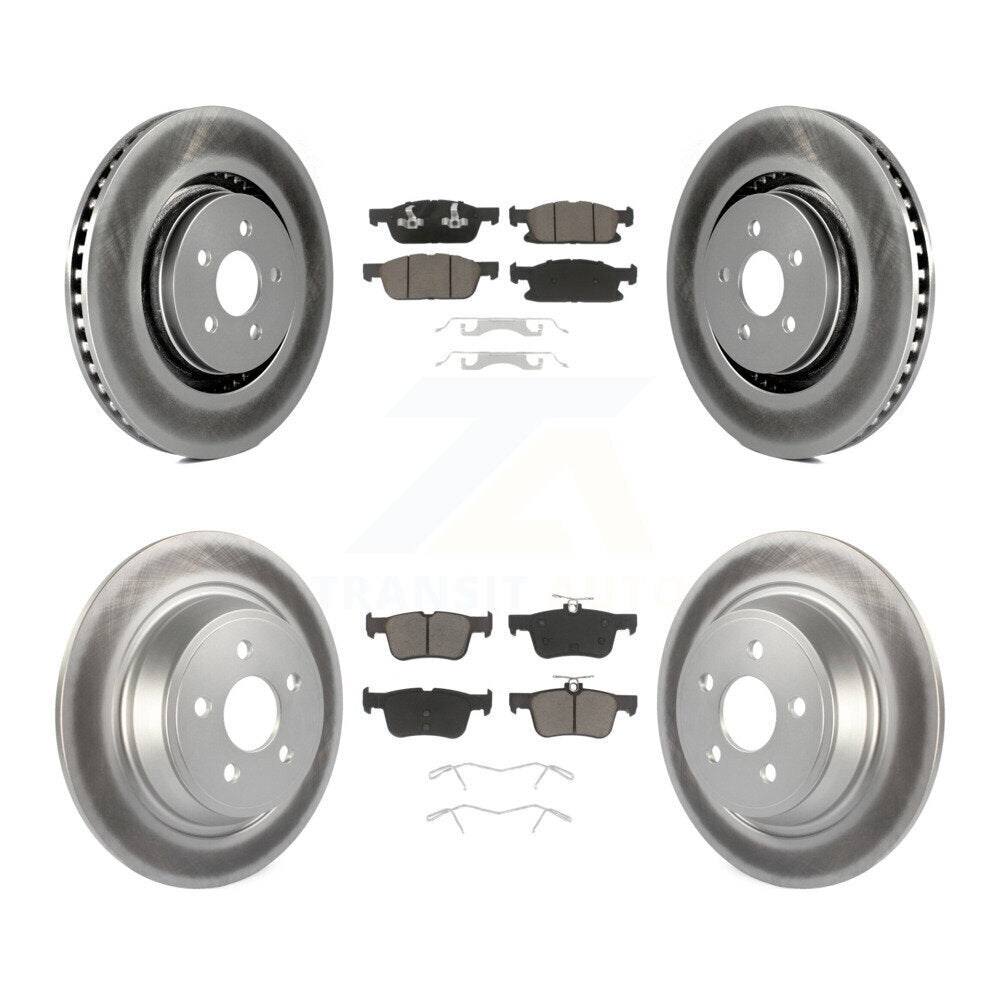 Coated Upgrade Brake Kit For 2021 Lincoln Nautilus With Solid Rear Rotors KGC-100740 Transit Auto