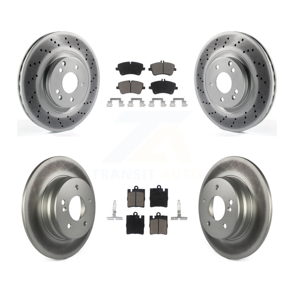 Coated Upgrade Brake Kit For 2004 Mercedes-Benz C320 Wagon/Coupe and with RWD. With Sport Package KGC-100815 Transit Auto