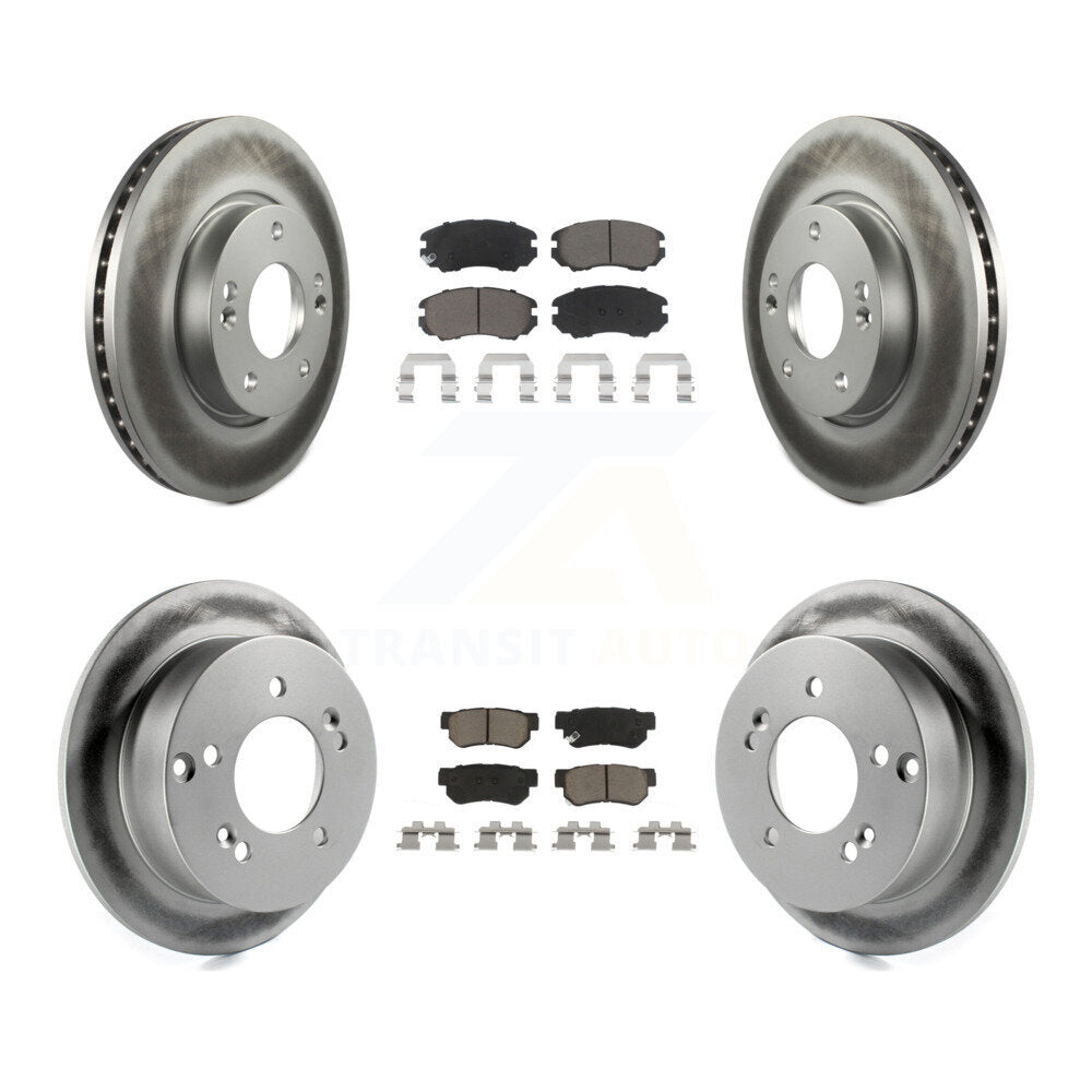Coated Upgrade Brake Kit For 2005 Hyundai Sonata From 03/01/05 KGC-100821 Transit Auto