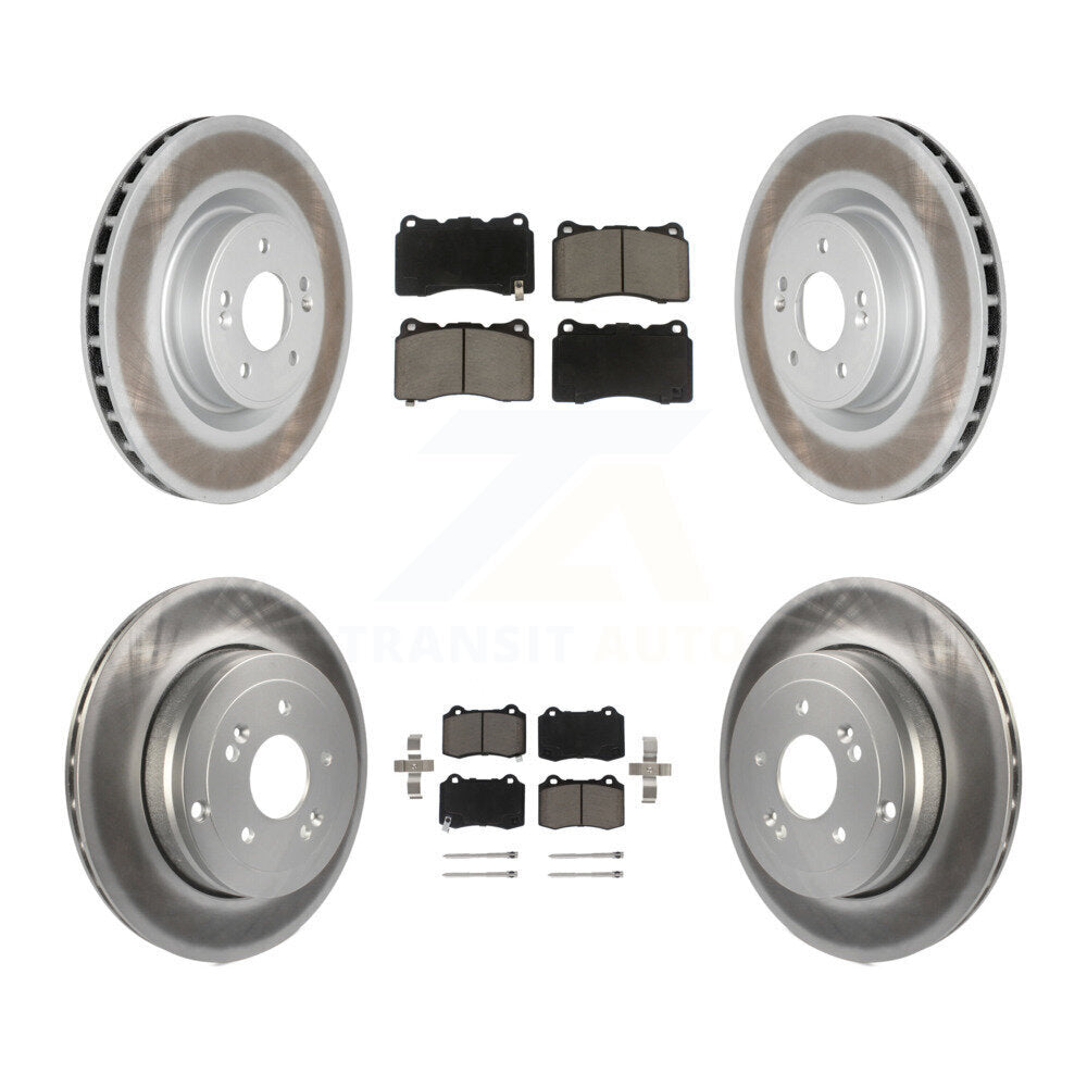 Coated Upgrade Brake Kit For 2016 Hyundai Genesis Coupe 3.8 R-Spec/3.8 Ultimate KGC-100842 Transit Auto