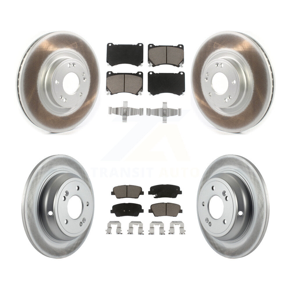 Coated Upgrade Brake Kit For 2009 Hyundai Genesis 4.6L KGC-100847 Transit Auto