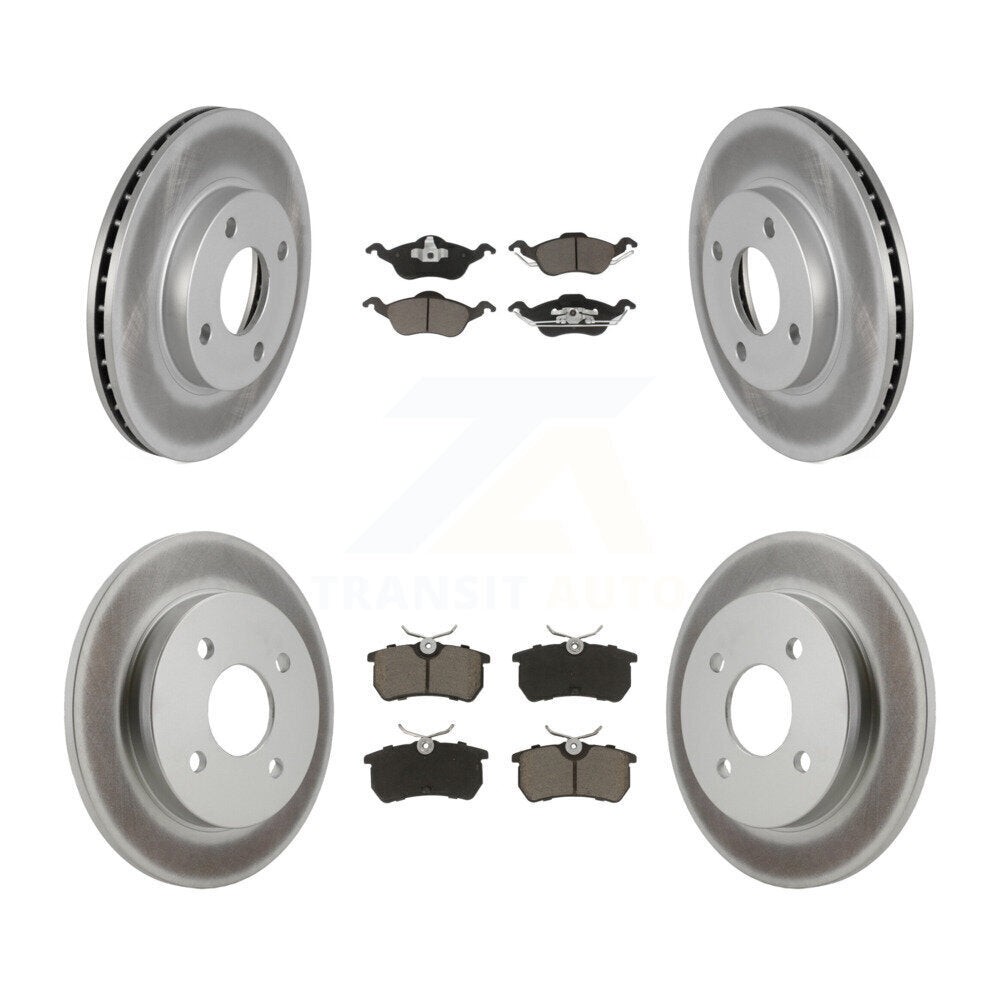 Coated Upgrade Brake Kit For 2004 Ford Focus LX/SE/ZTS/ZTW/ZX3/ZX5. To 04/04/04 KGC-100887 Transit Auto