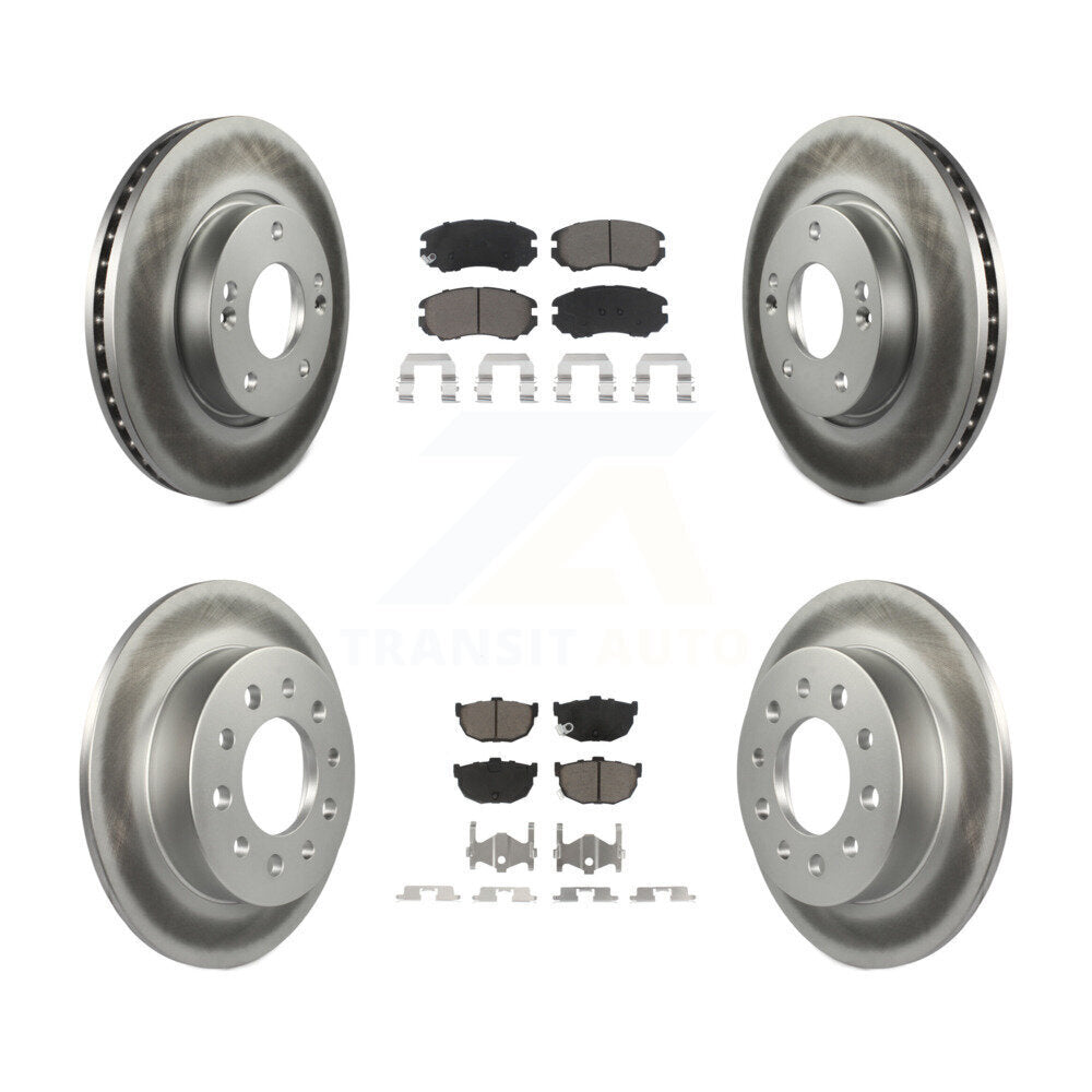 Coated Upgrade Brake Kit For 2004 Hyundai Tiburon Base KGC-100958 Transit Auto