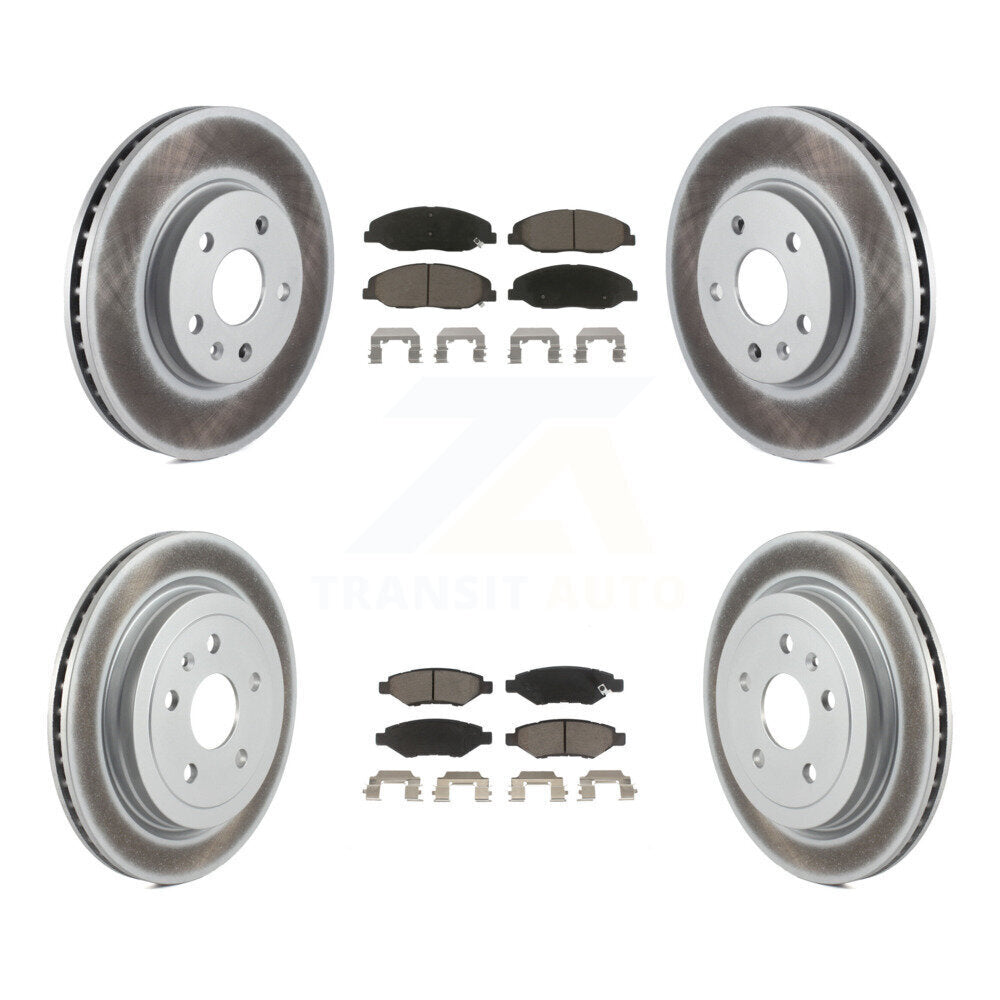 Coated Upgrade Brake Kit For 2008 Cadillac CTS Without Heavy Duty Brakes KGC-101078 Transit Auto