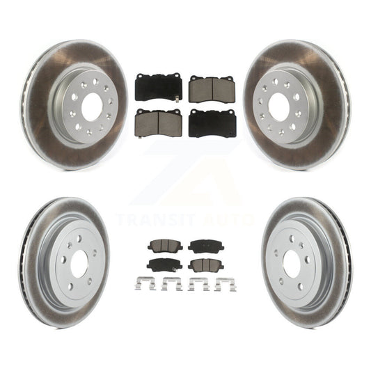 Coated Upgrade Brake Kit For 2015 Cadillac CTS Base/Premium/Luxury/Performance and with 2.0L. With 17" Factory Wheels KGC-101292 Transit Auto