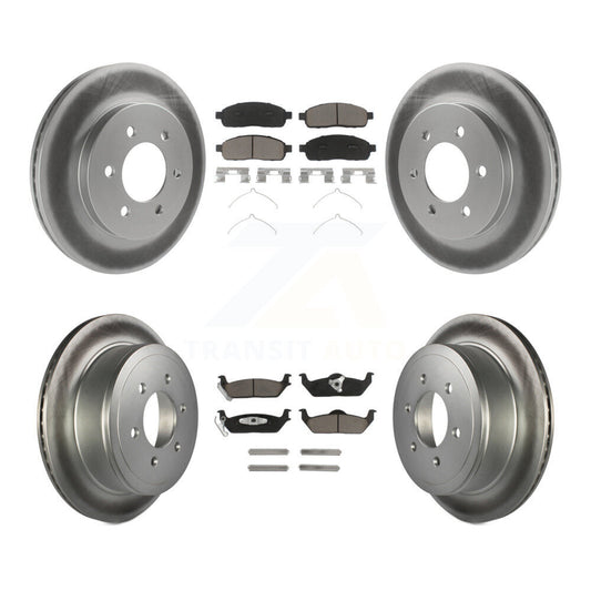 Coated Upgrade Brake Kit For 2004 Ford F-150 4WD. With 6 Lug Wheels and 11th Digit Of Vin Is K, N, or F KGC-101363 Transit Auto