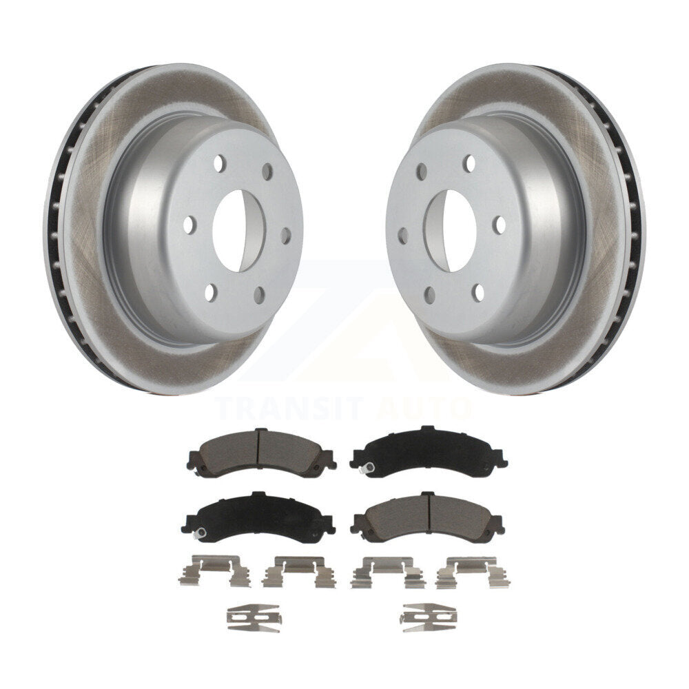 Coated Upgrade Brake Kit For 2000 GMC Yukon Drum rear brakes. With Dual Piston Caliper Transit Auto
