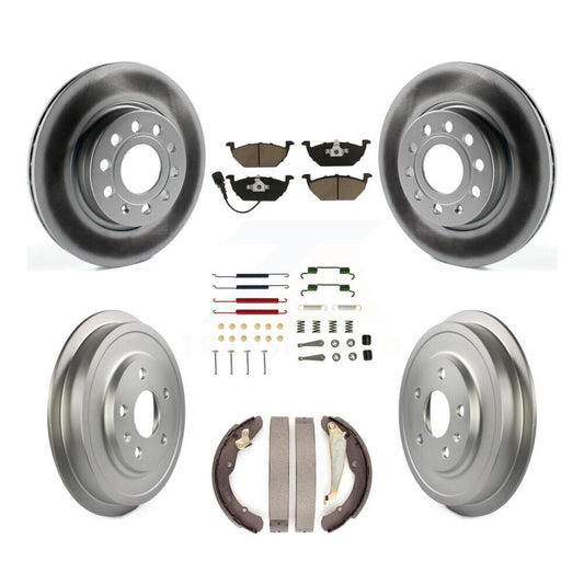 Coated Upgrade Brake Kit For 2011 Volkswagen Jetta Drum rear brakes. With 280mm Diameter Front Rotor KGC-101890 Transit Auto