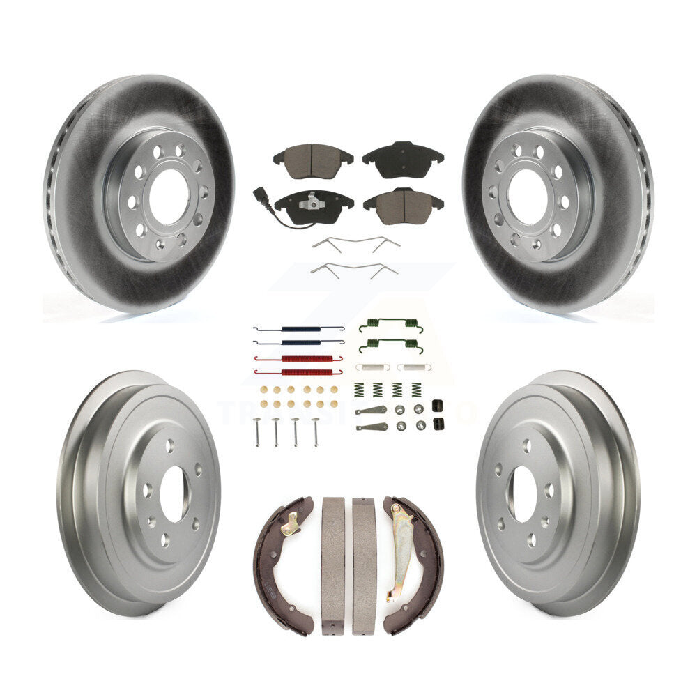 Coated Upgrade Brake Kit For 2011 Volkswagen Jetta Drum rear brakes. With 288mm Diameter Front Rotor KGC-101891 Transit Auto