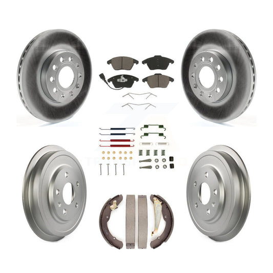 Coated Upgrade Brake Kit For 2011 Volkswagen Jetta Drum rear brakes. With 288mm Diameter Front Rotor KGC-101891 Transit Auto