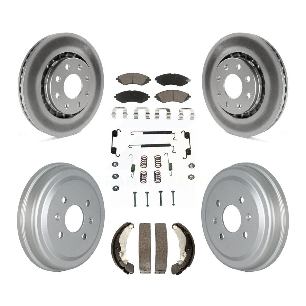 Coated Upgrade Brake Kit For 2004 Chevrolet Aveo Without Hub Assembly KGC-101905 Transit Auto