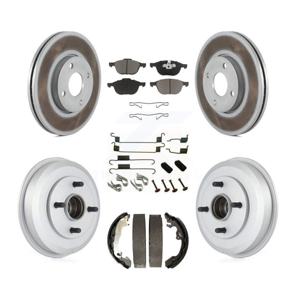 Coated Upgrade Brake Kit For 2005 Ford Focus Without ABS Tone Ring and Wheel Bearing Included KGC-101922 Transit Auto