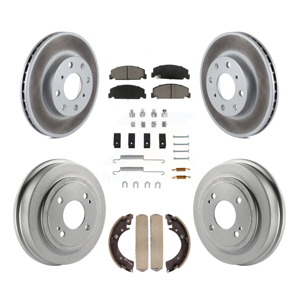 Coated Upgrade Brake Kit For 1996 Honda Civic LX and with Non-ABS KGC-101936 Transit Auto