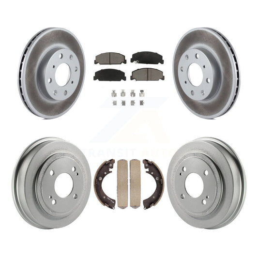 Coated Upgrade Brake Kit For 1992 Honda Civic LX/DX and with Sedan and Automatic transmission KGC-101969 Transit Auto