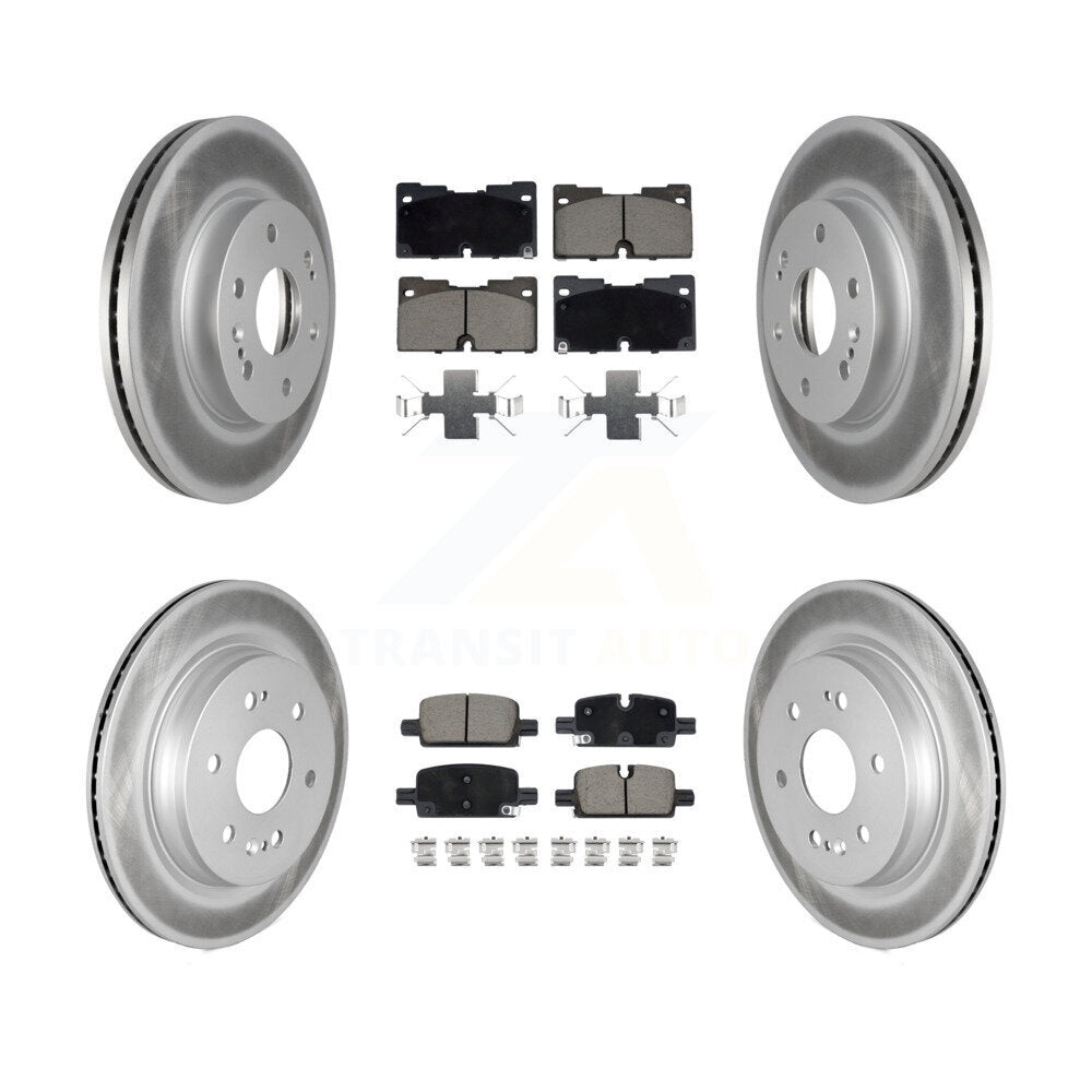 Coated Upgrade Brake Kit For 2023 Chevrolet Silverado 1500 With 4 Piston Front Caliper KGC-102197 Transit Auto